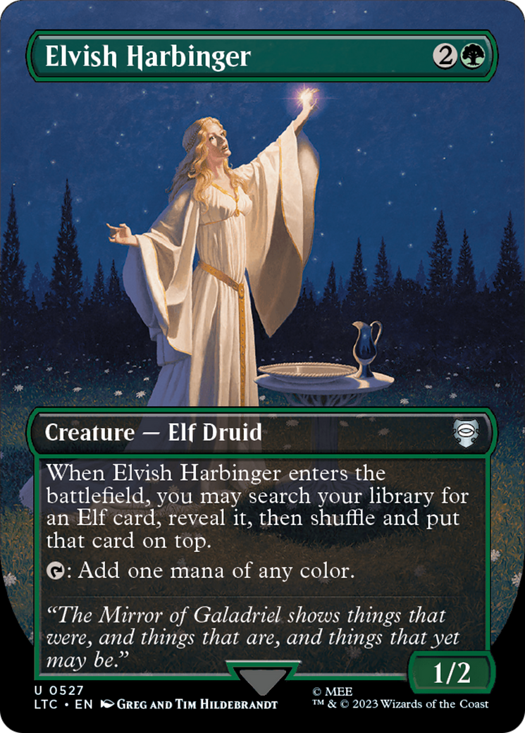 Elvish Harbinger (Borderless) (527) Foil - Tales of Middle-earth Commander