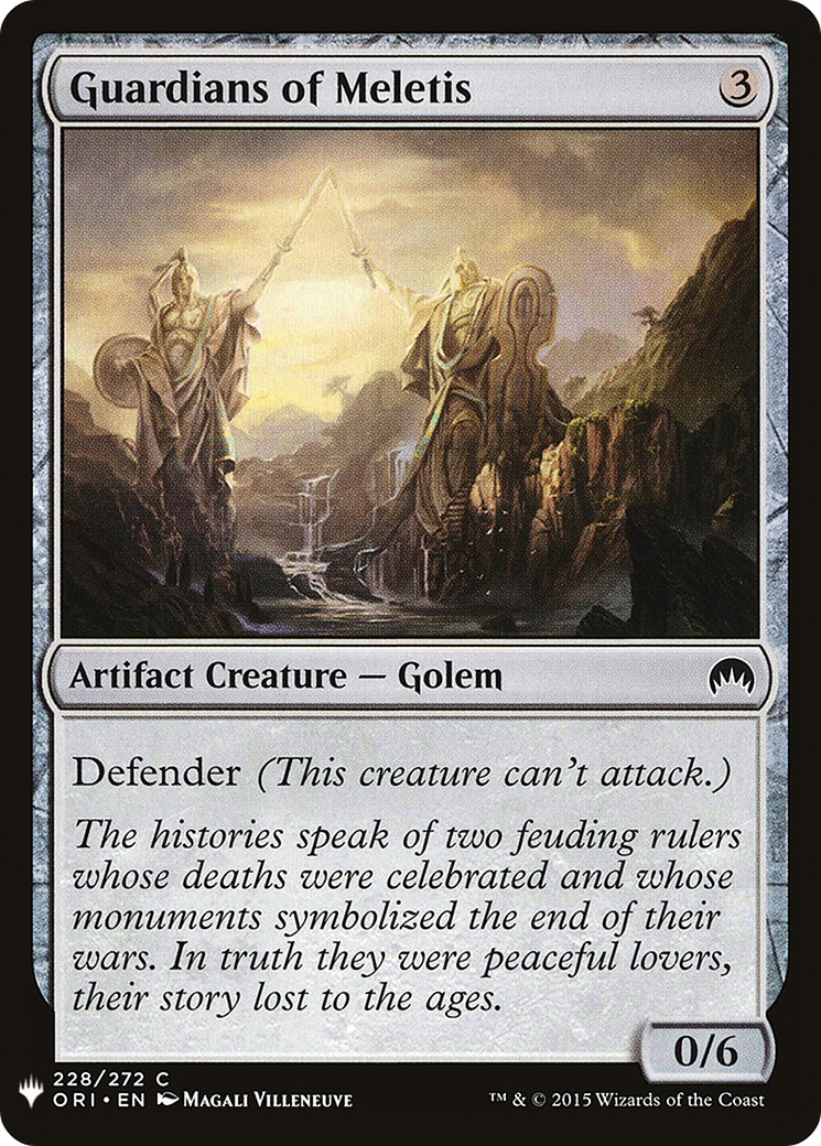 Guardians of Meletis (ORI-228) - The List