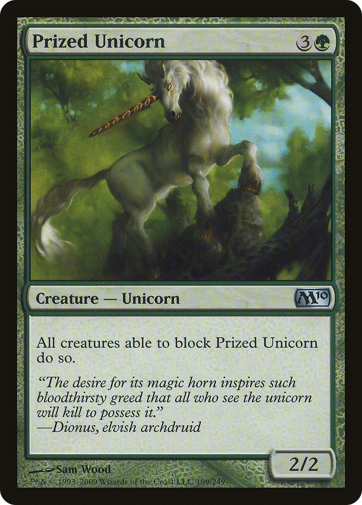 Prized Unicorn (199) Foil - Magic 2010