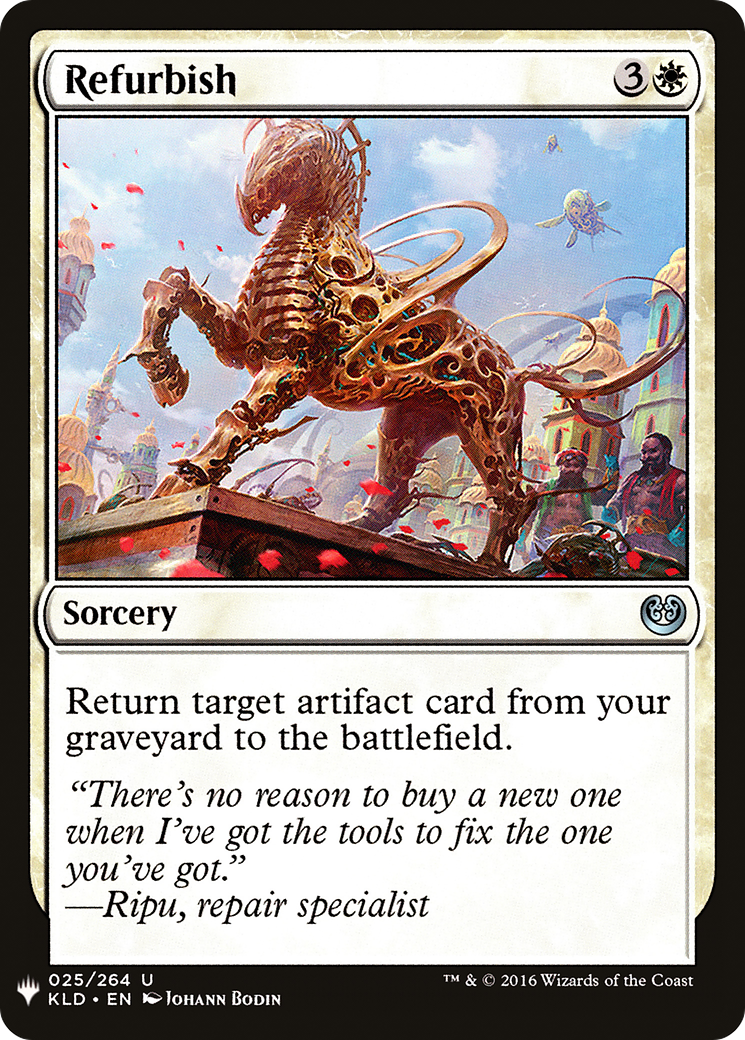 Refurbish (KLD-25) - The List
