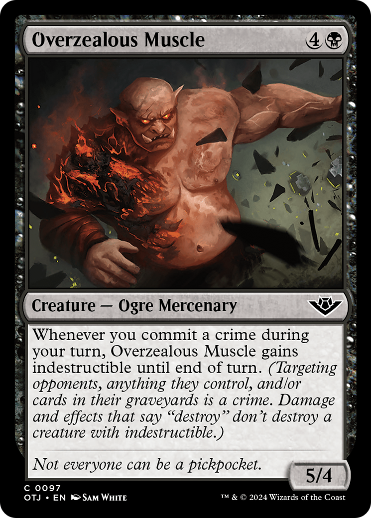 Overzealous Muscle (097) Foil - Outlaws of Thunder Junction