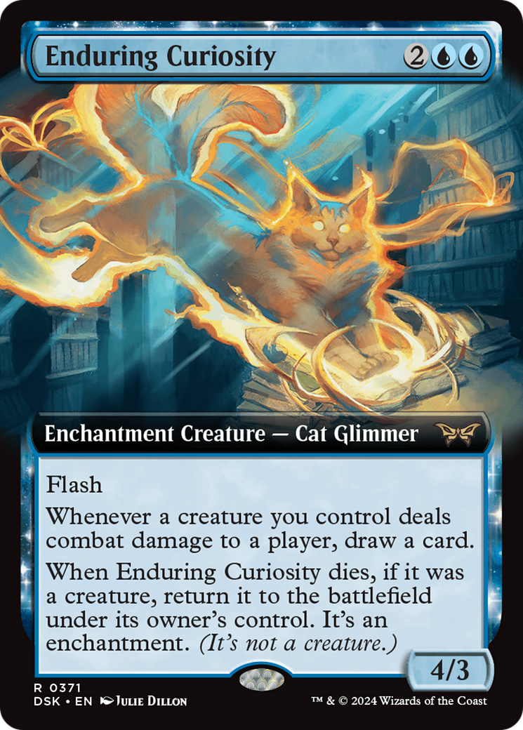 Enduring Curiosity (Extended Art) (371) Foil - Duskmourn: House of Horror