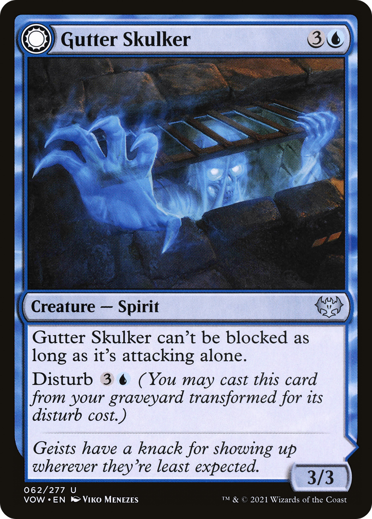 Gutter Skulker // Gutter Shortcut (062) Foil - Innistrad: Crimson Vow