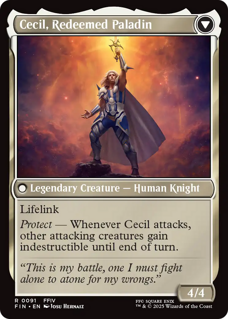 Cecil, Dark Knight // Cecil, Redeemed Paladin (091) Foil - FINAL FANTASY