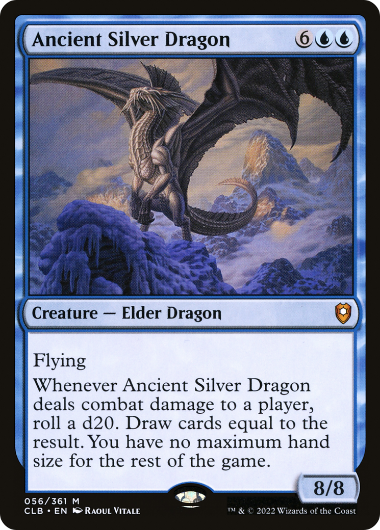 Ancient Silver Dragon (056) Foil - Commander Legends: Battle for Baldur's Gate