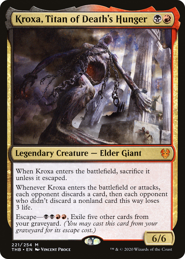 Kroxa, Titan of Death's Hunger (221) Foil - Theros Beyond Death