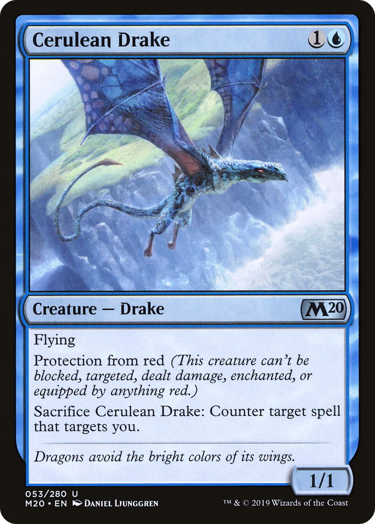 Cerulean Drake (053) - Core Set 2020 Foil