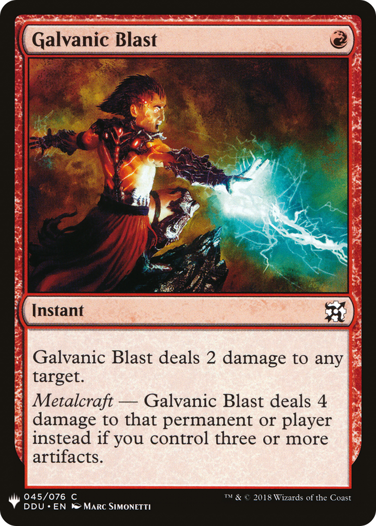 Galvanic Blast (DDU-45) - The List