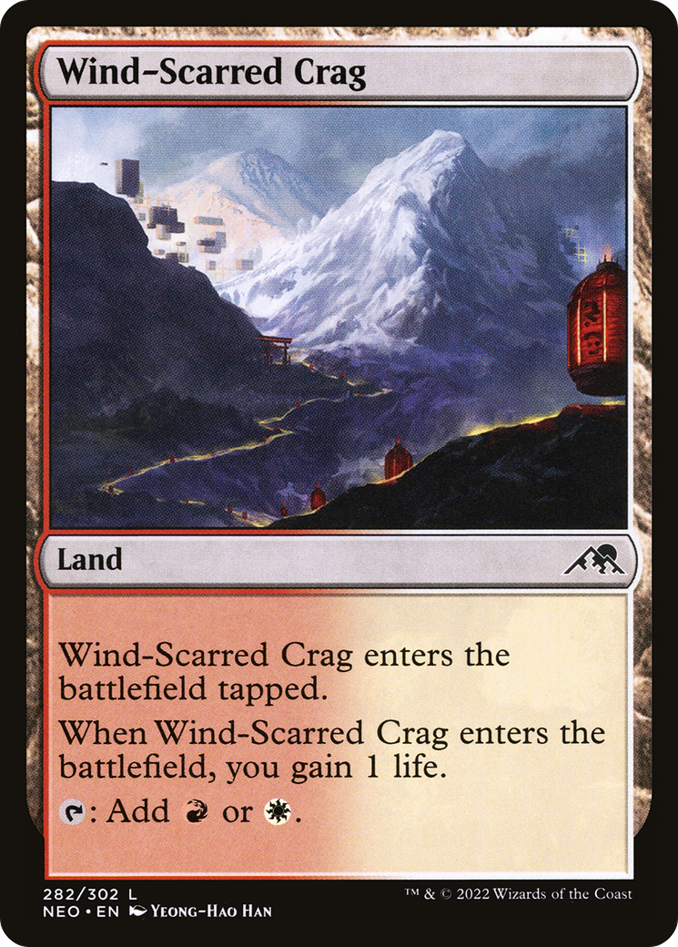 Wind-Scarred Crag (282) Foil - Kamigawa: Neon Dynasty