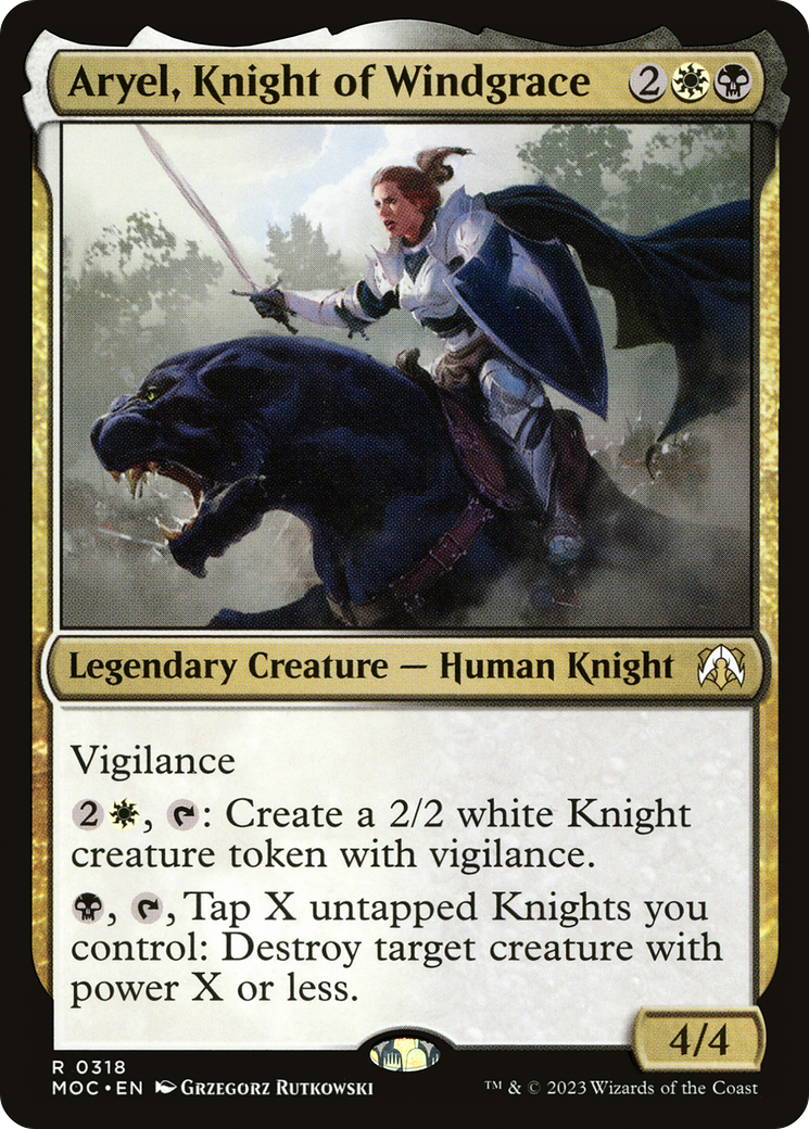Aryel, Knight of Windgrace (318) - March of the Machine Commander