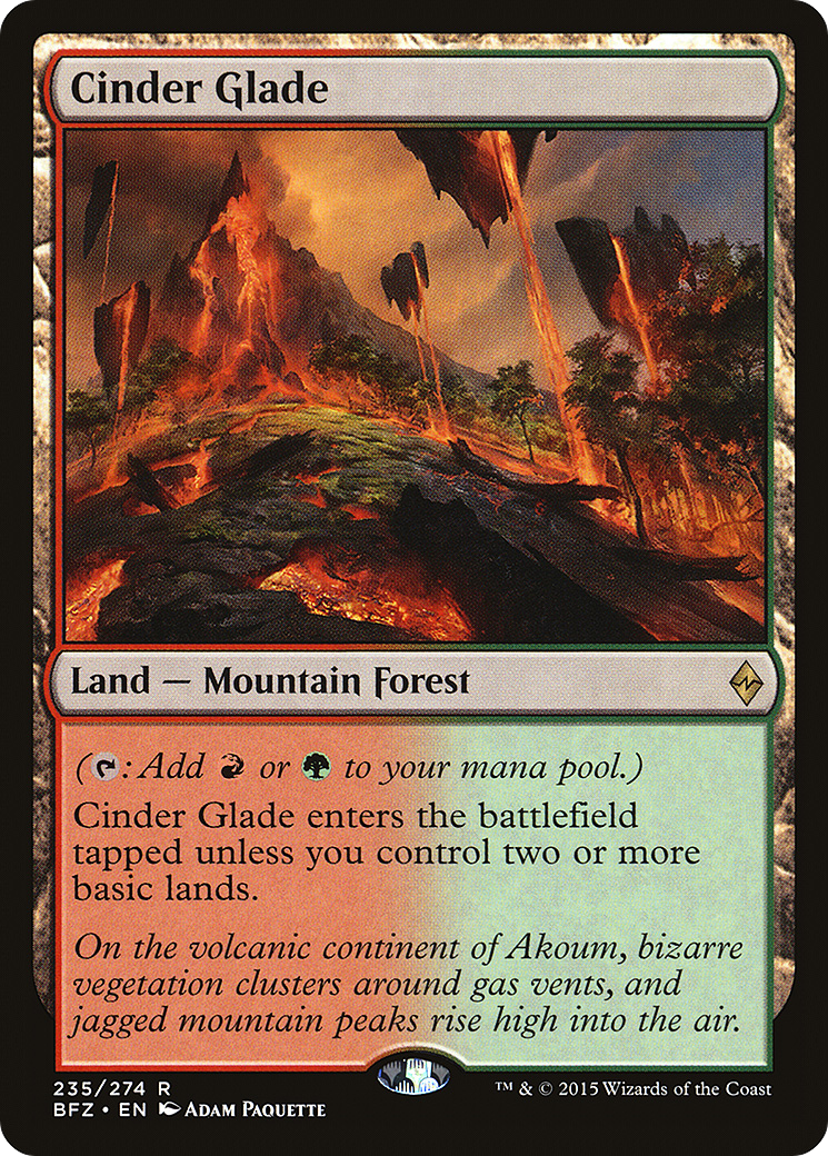 Cinder Glade (235) Foil - Battle for Zendikar