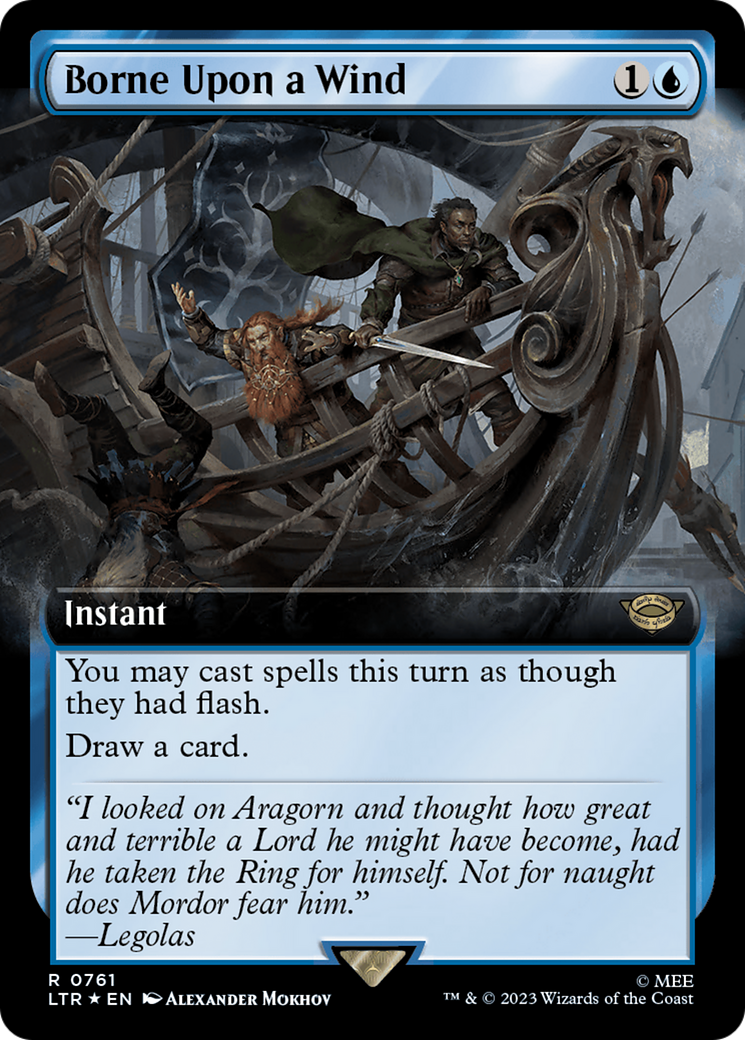 Borne Upon a Wind (Extended Art) (761) Foil - The Lord of the Rings: Tales of Middle-earth