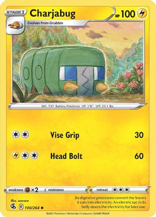 Charjabug (100) Reverse Holofoil - Fusion Strike