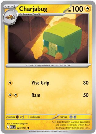Charjabug (25) Reverse Holofoil - Pitch Black