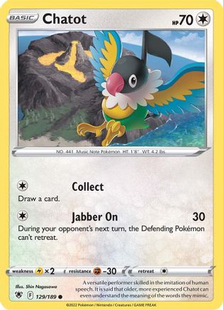 Chatot (129) Reverse Holofoil - Astral Radiance