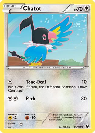 Chatot (85) Reverse Holofoil - Dark Explorers