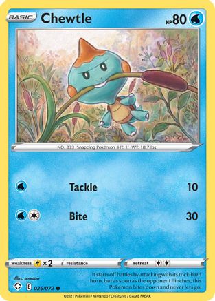 Chewtle (26) Reverse Holofoil - Shining Fates