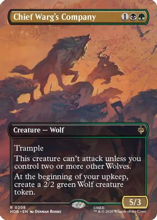 Chief Warg's Company (Borderless) (208) Foil - The Hobbit