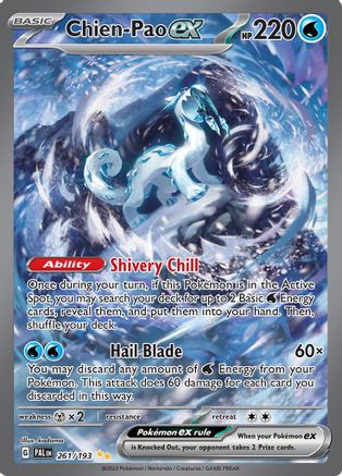 Chien-Pao ex (Alternate Full Art) (261) Holofoil - Paldea Evolved