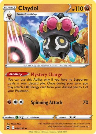 Claydol (94) Reverse Holofoil - Silver Tempest