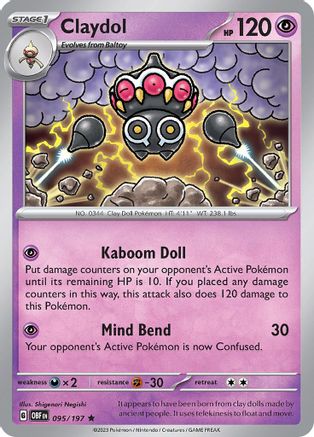 Claydol (95) Reverse Holofoil - Obsidian Flames