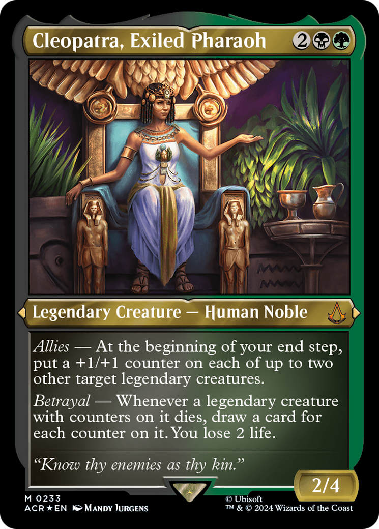 Cleopatra, Exiled Pharaoh (233) Etched Foil - Assassin's Creed