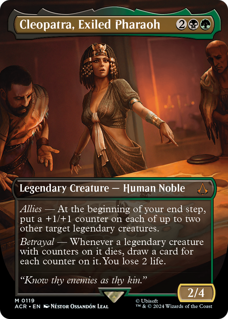 Cleopatra, Exiled Pharaoh (Borderless) (119) Foil - Assassin's Creed