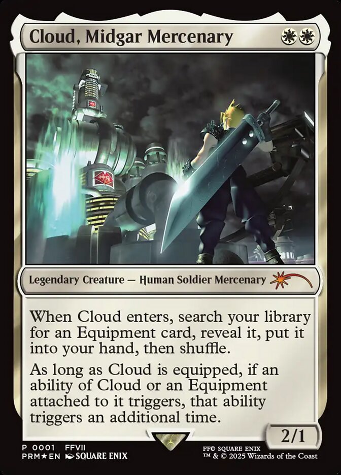 Cloud, Midgar Mercenary (001) Foil - Media Promos