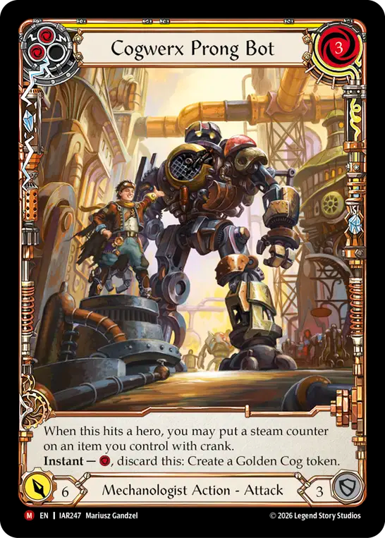 Cogwerx Prong Bot (Extended Art) (IAR247) Rainbow Foil - Usurp the Shadow Throne