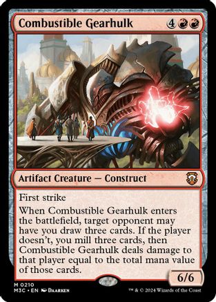 Combustible Gearhulk (210) Ripple Foil - Commander: Modern Horizons 3