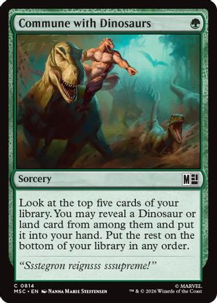 Commune with Dinosaurs (814) Foil - Commander: Marvel Super Heroes