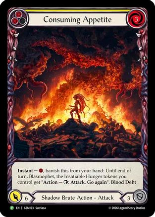 Consuming Appetite (Extended Art) (GEM193) Rainbow Foil - GEM Pack