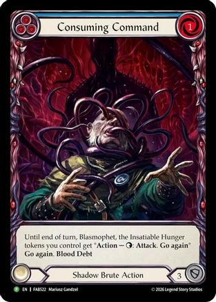 Consuming Command (Extended Art) (FAB522) Rainbow Foil - Flesh and Blood: Promo Cards
