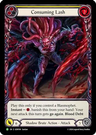 Consuming Lash (Micro Text) (GEM194) Rainbow Foil - GEM Pack