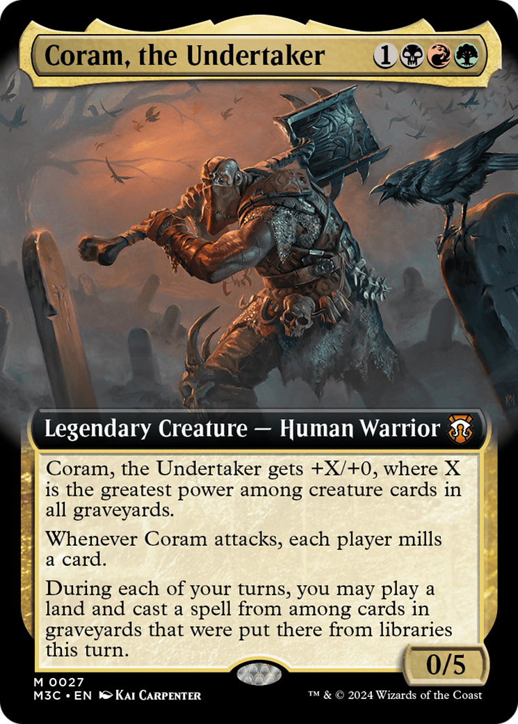Coram, the Undertaker (Extended Art) (027) Foil - Commander: Modern Horizons 3