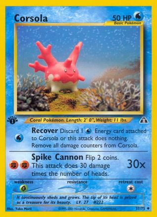 Corsola (37) (1st Edition) - Neo Discovery
