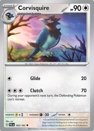 Corvisquire (165) Reverse Holofoil - Paldea Evolved