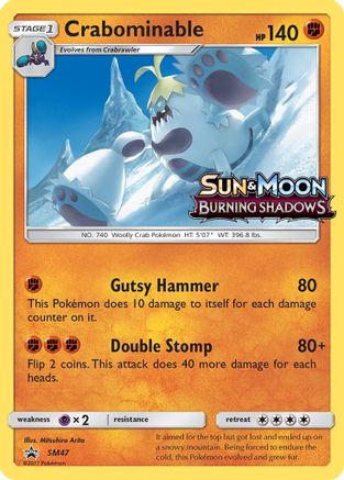 Crabominable (Prerelease) (SM47) Holofoil - Black Star Promos