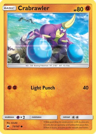 Crabrawler (73) Reverse Holofoil - Burning Shadows