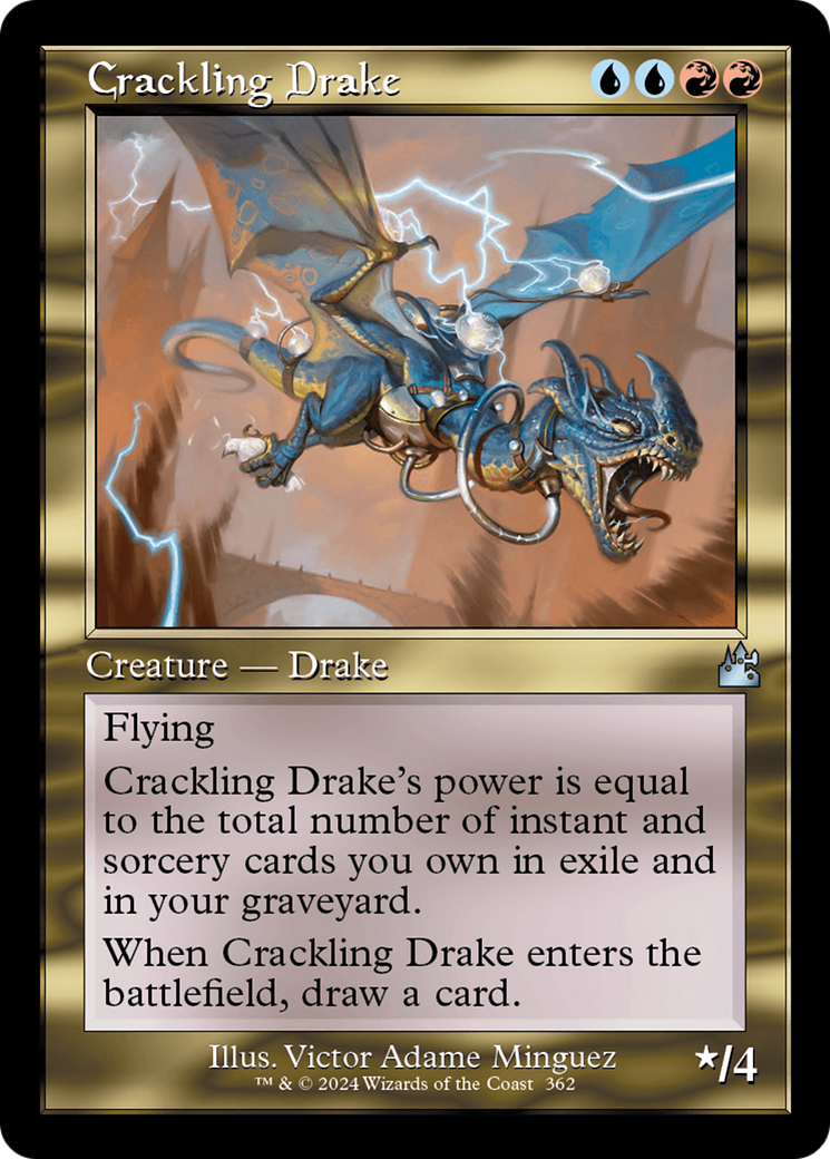 Crackling Drake (Retro) (362) Foil - Ravnica Remastered