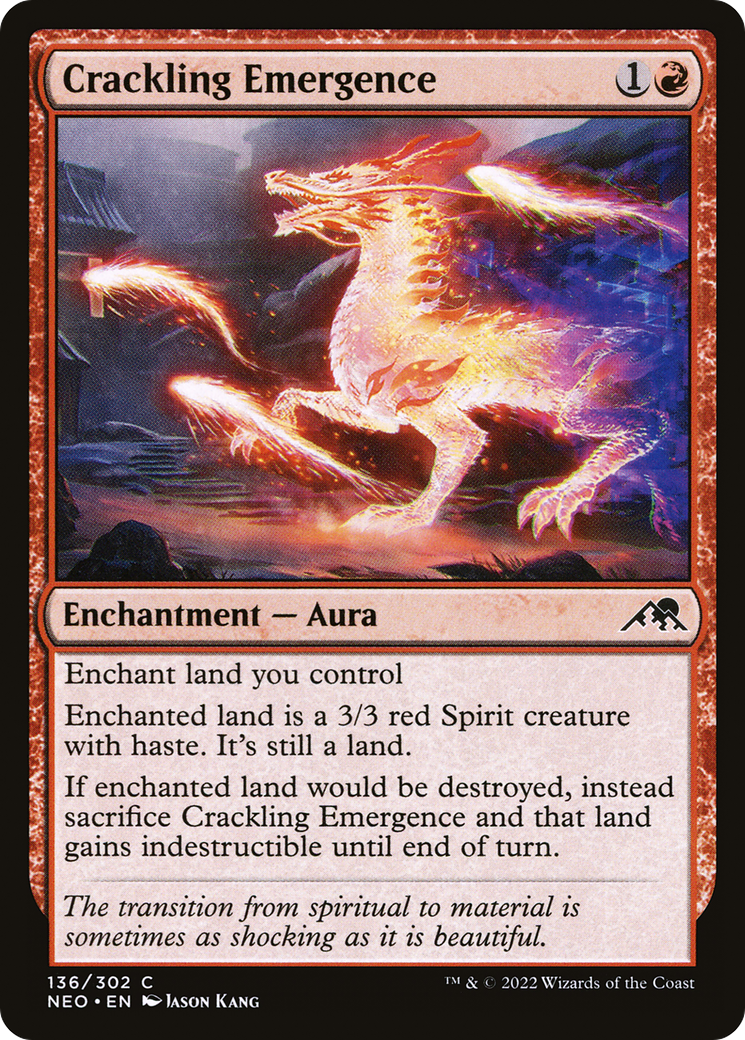 Crackling Emergence (136) - Kamigawa: Neon Dynasty Foil