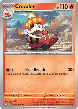 Crocalor (30) Reverse Holofoil - Surging Sparks