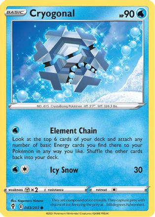 Cryogonal (43) Reverse Holofoil - Evolving Skies