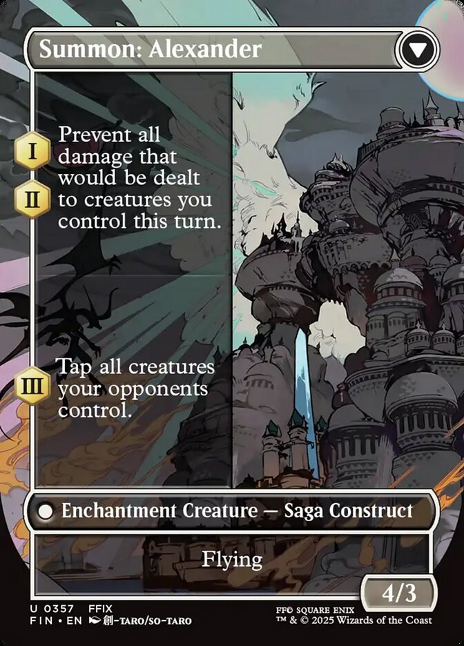 Crystal Fragments // Summon: Alexander (Borderless) (357) Foil - FINAL FANTASY