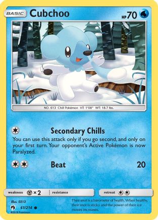 Cubchoo (61) Reverse Holofoil - Lost Thunder