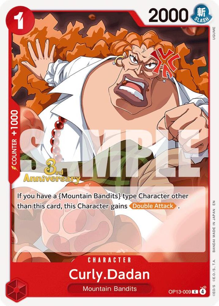 Curly.Dadan (OP13-009) 3rd Anniversary Tournament Cards