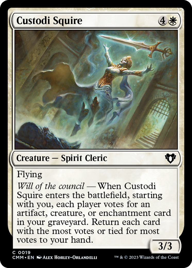 Custodi Squire (019) - Commander Masters