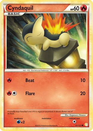 Cyndaquil (61) Reverse Holofoil - HeartGold & SoulSilver