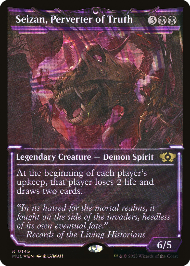 Seizan, Perverter of Truth (Halo Foil) (Showcase) (145) Foil - Multiverse Legends