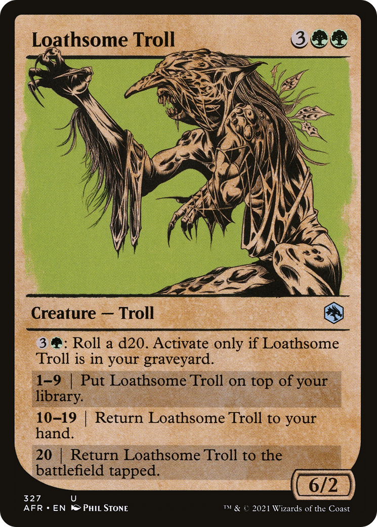 Loathsome Troll (Showcase) (327) Foil - Adventures in the Forgotten Realms